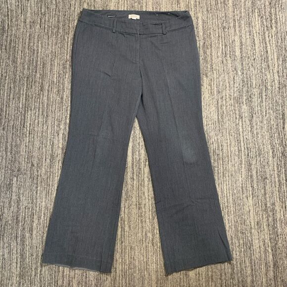 Loft Outlet Women’s‎ Size 14 Grey Stretch Original Dress Trousers Pants Office - Picture 1 of 9